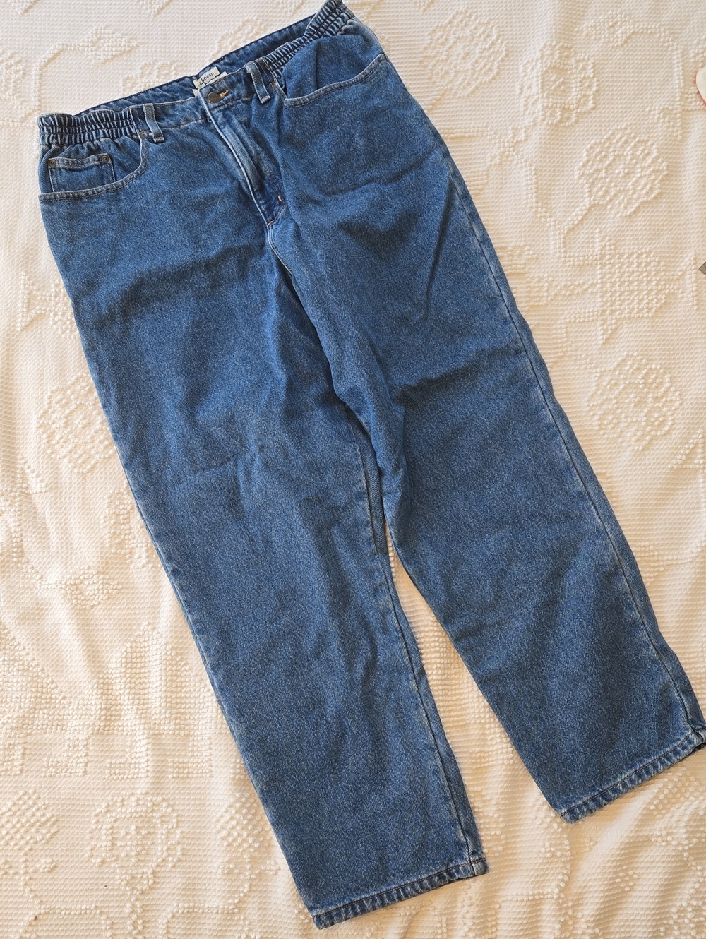 L.L. Bean Flannel Lined Jeans Size 16 Regular Relaxed Fit